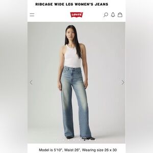 Levi's Ribcage Wide Leg- w26